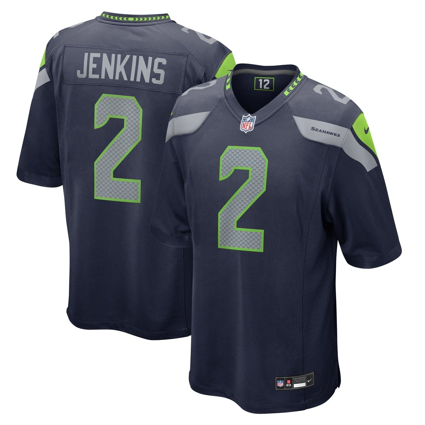 Rayshawn Jenkins Seattle Seahawks   Game Jersey -  College Navy