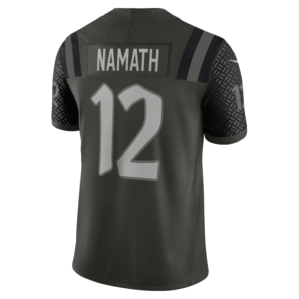 NY.Jets #12 Joe Namath Gotham Green 2025 Rivalries Collection Retired Player Limited Jersey