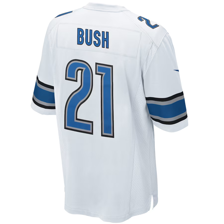 Reggie Bush Detroit Lions  Game Jersey - White