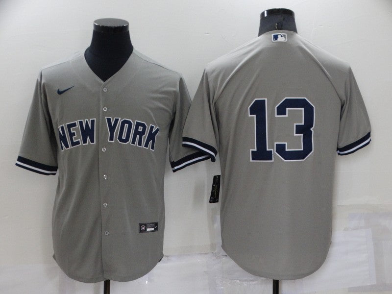 Men's New York Yankees Alex Rodriguez Gray Replica Player Name Jersey