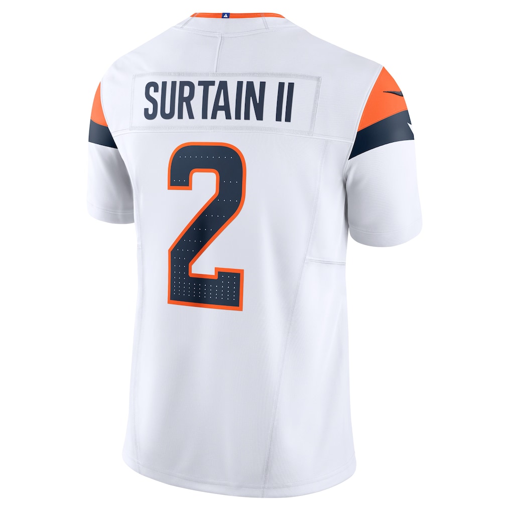 D.Broncos #2 Patrick Surtain II White Mile High Collection Vapor F.U.S.E. Limited Jersey