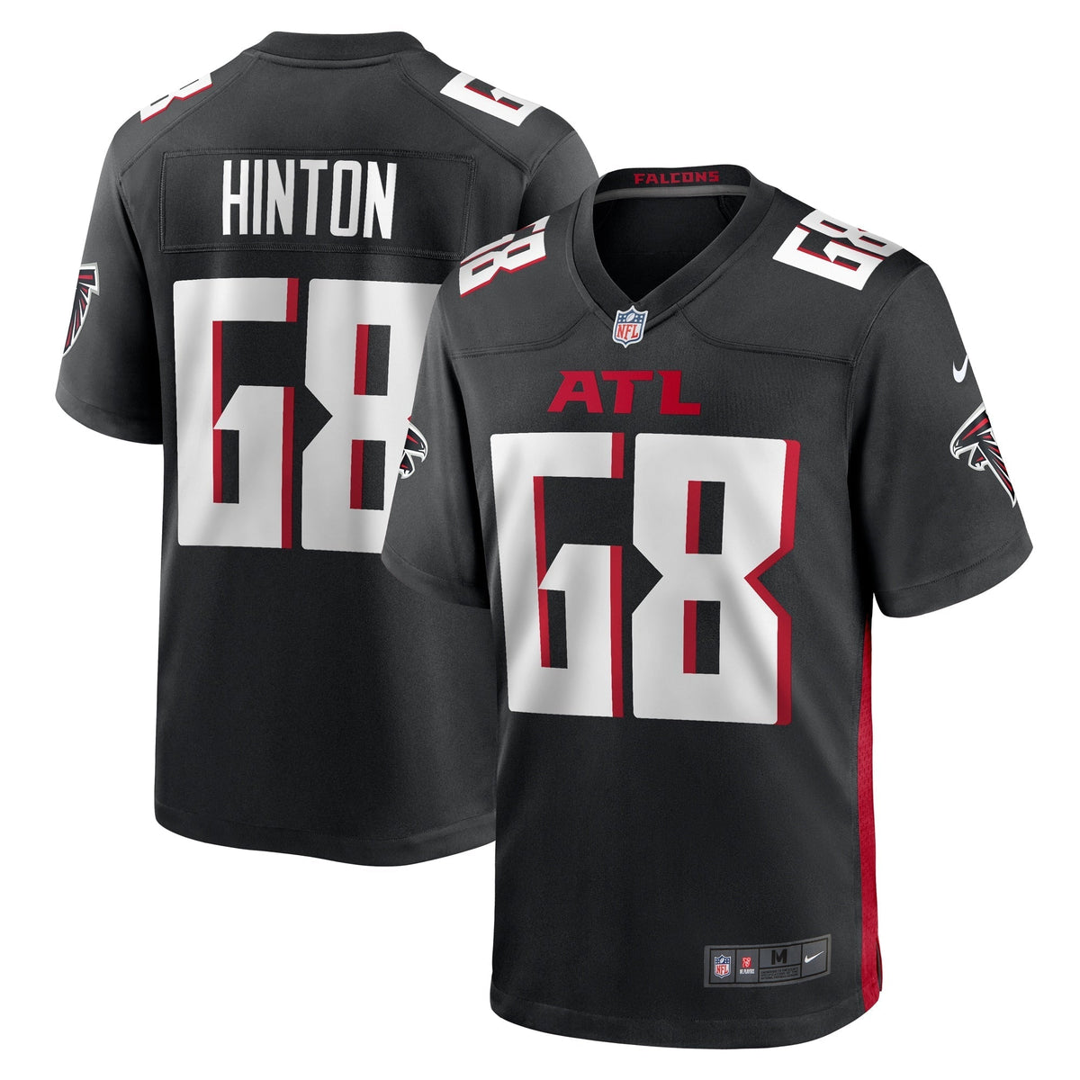 Kyle Hinton Atlanta Falcons  Team Game Jersey -  Black