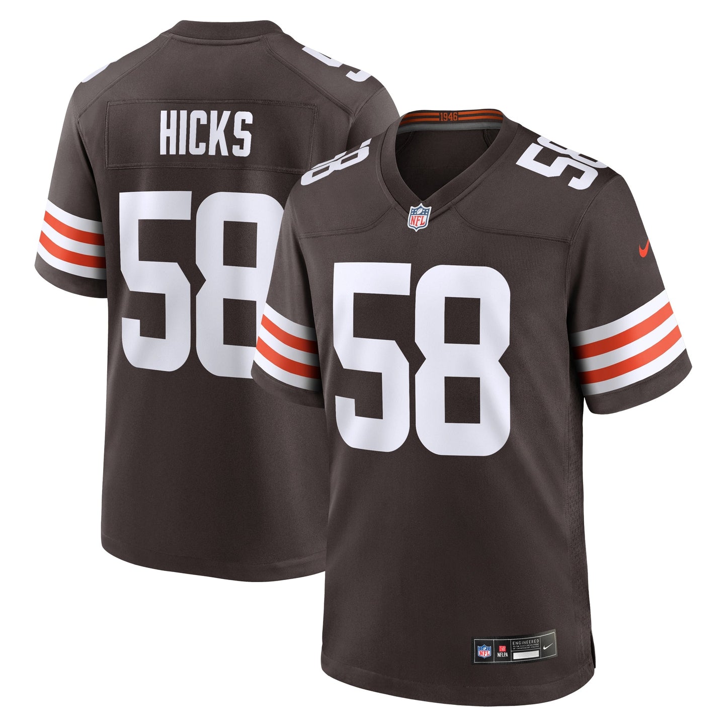 Jordan Hicks Cleveland Browns   Game Jersey -  Brown
