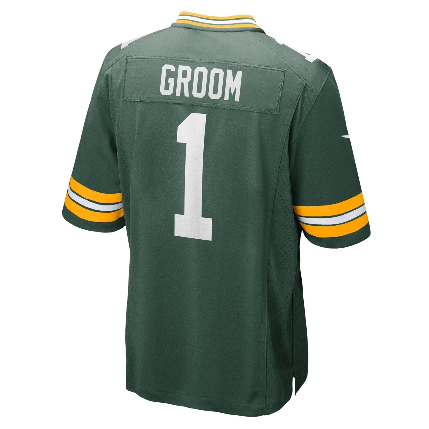 Number 1 Groom Green Bay Packers  Game Jersey - Green