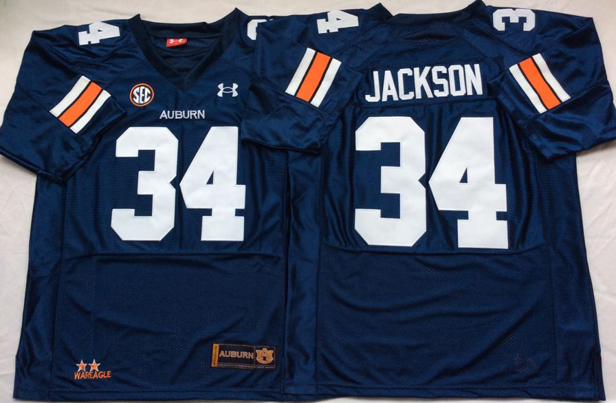 Men's Auburn Tigers Bo Jackson Navy Player Game Jersey