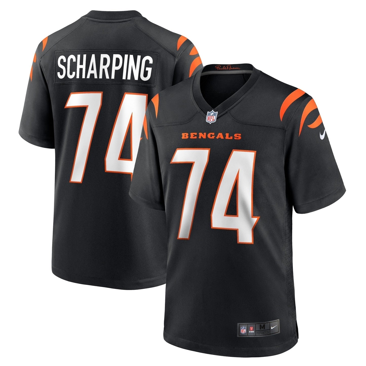 Max Scharping Cincinnati Bengals  Game   Jersey - Black