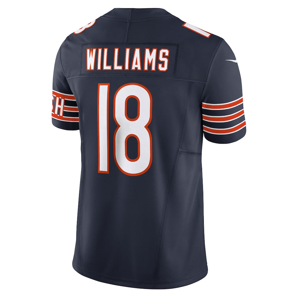 C.Bears #18 Caleb Williams Navy Vapor F.U.S.E. Limited Jersey
