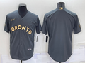 Men's Toronto Blue Jays Dark Grey Blank Replica Player Jersey1