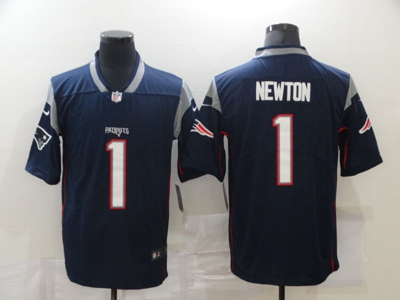 Men's New England Patriots Cam Newton #1 Navy Game Jersey1