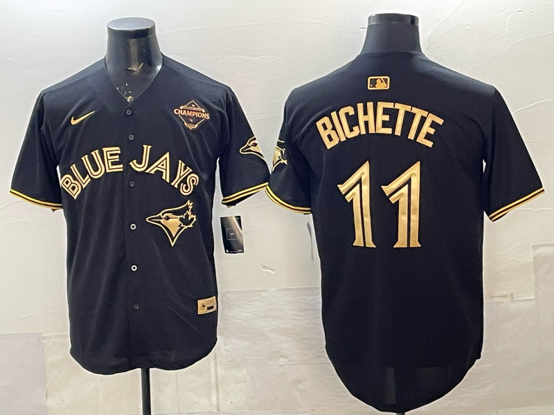 Men's Toronto Blue Jays Bo Bichette Black Player Jersey
