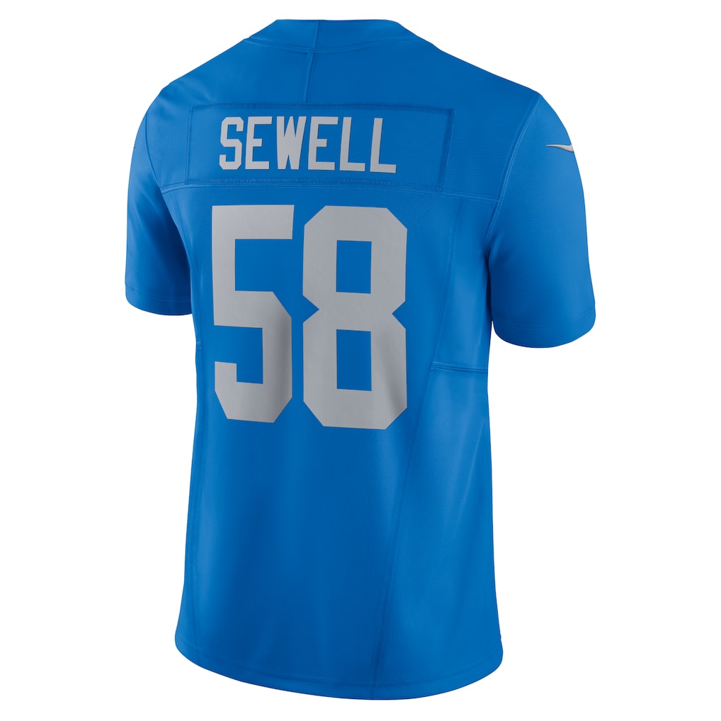 D.Lions #58 Penei Sewell Blue Vapor F.U.S.E. Alternate Limited Jersey
