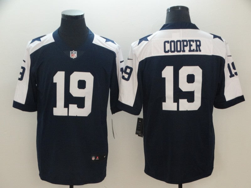 Men's Dallas Cowboys Amari Cooper #19 Navy Alternate Custom1 Game Jersey1