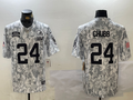 Men's Cleveland Browns Nick Chubb Arctic Camo 2024 Salute to Service Limited Jersey
