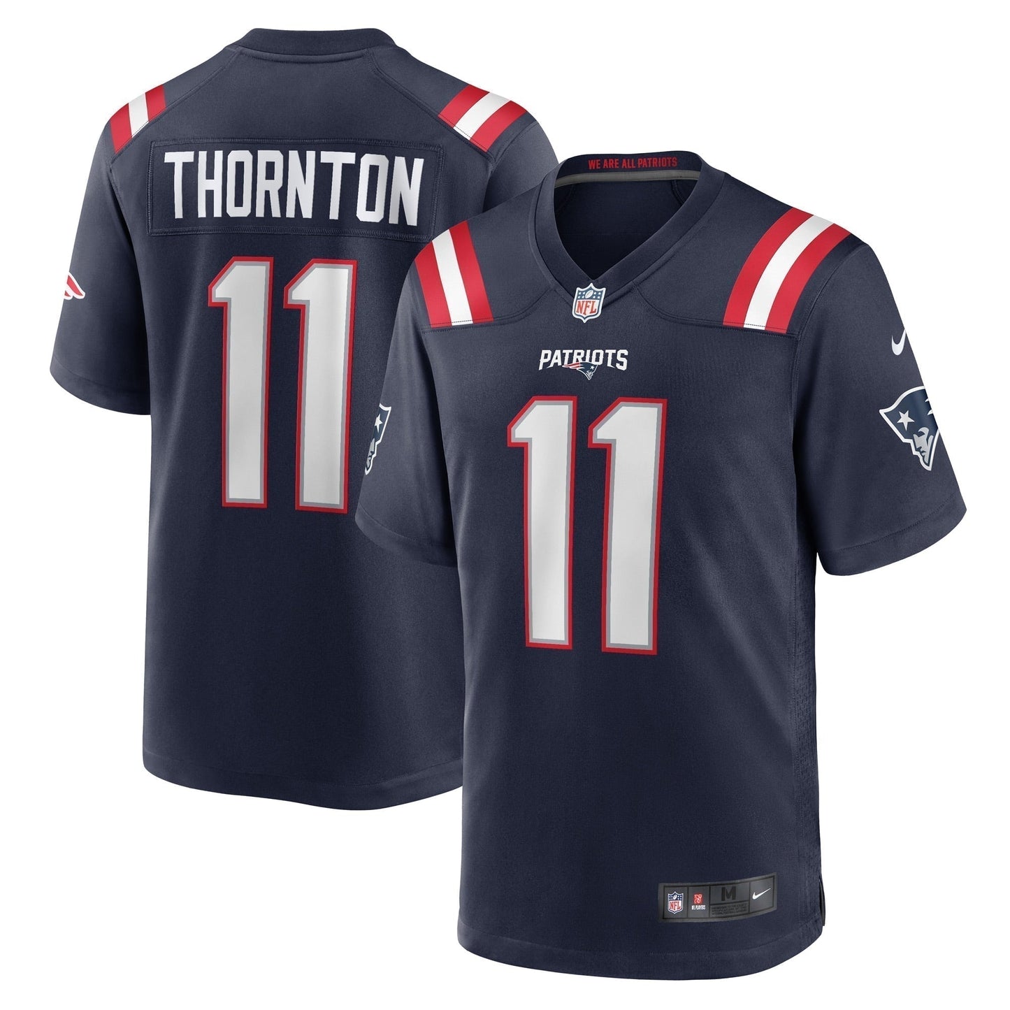 Tyquan Thornton New England Patriots  Game   Jersey - Navy
