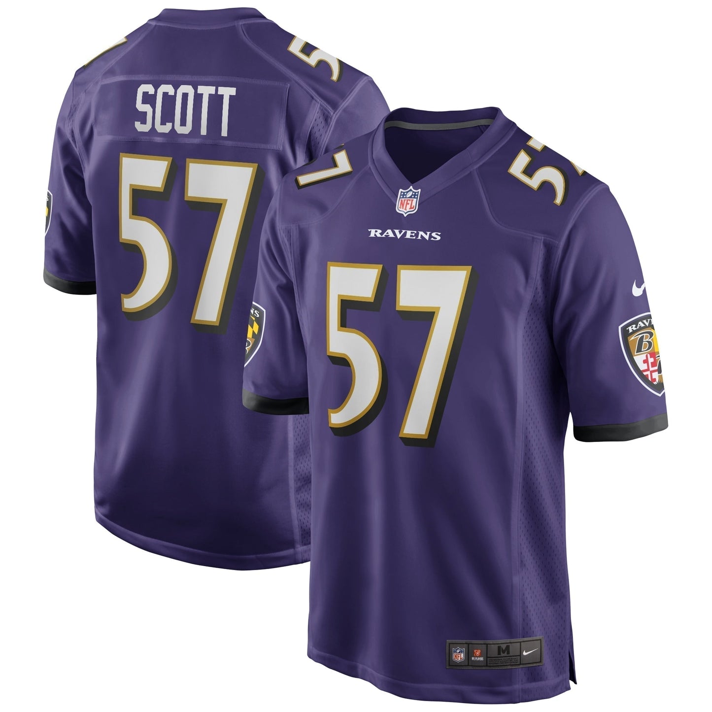 Bart Scott Baltimore Ravens  Game Retired   Jersey - Purple