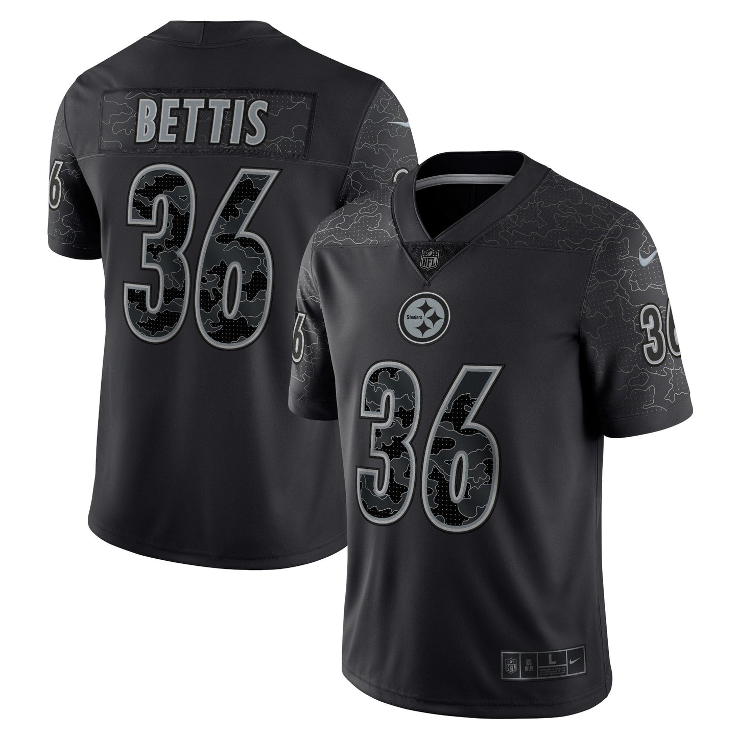 Jerome Bettis Pittsburgh Steelers  Retired   RFLCTV Limited Jersey - Black