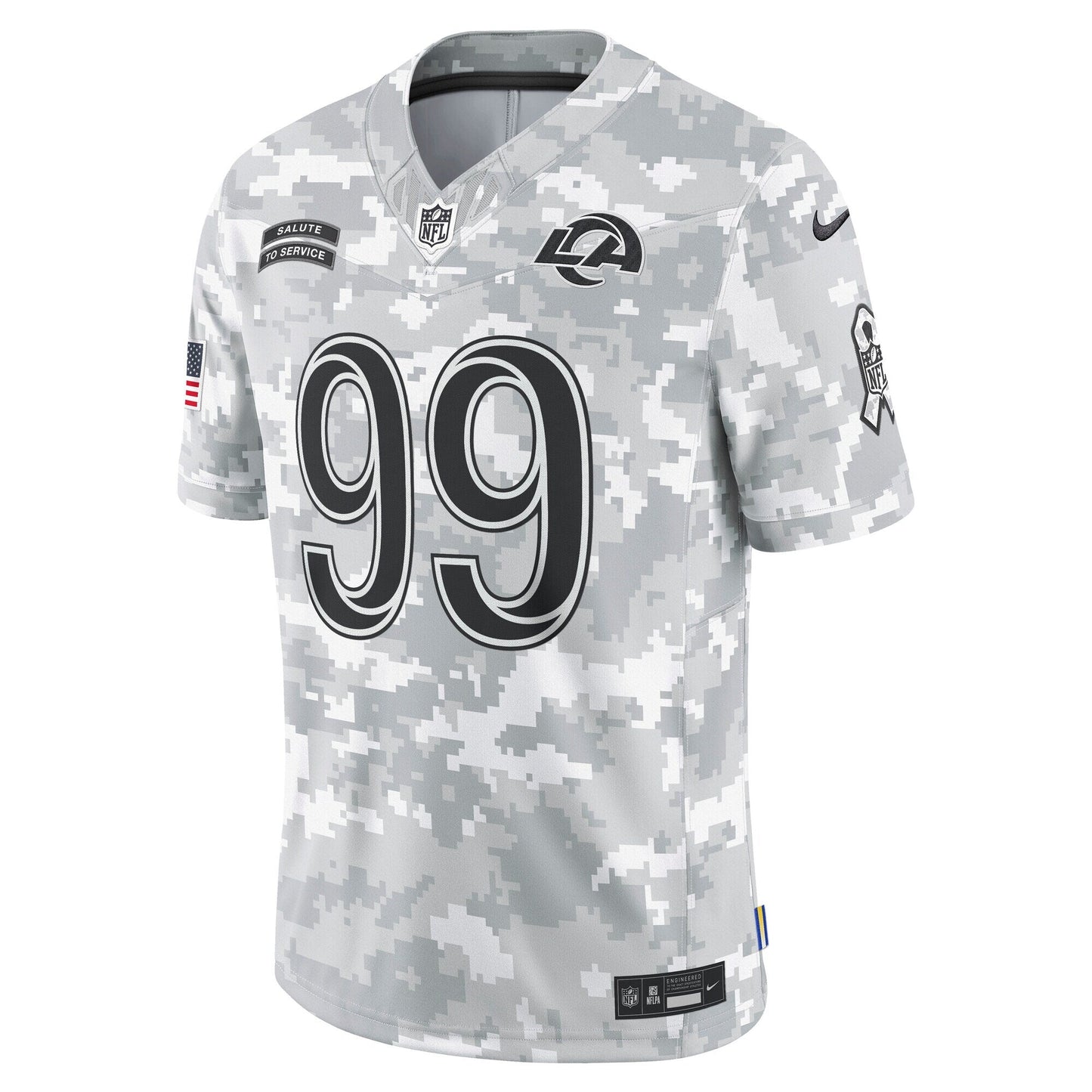Aaron Donald Los Angeles Rams  2024 Salute to Service Retired   Limited Jersey - Arctic Camo