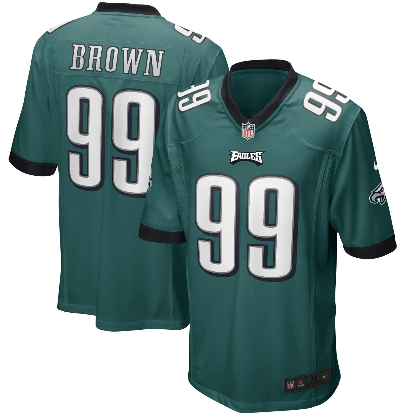 Jerome Brown Philadelphia Eagles  Game Retired   Jersey - Midnight Green