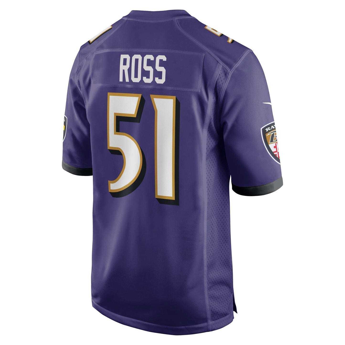 Josh Ross Baltimore Ravens  Game   Jersey - Purple
