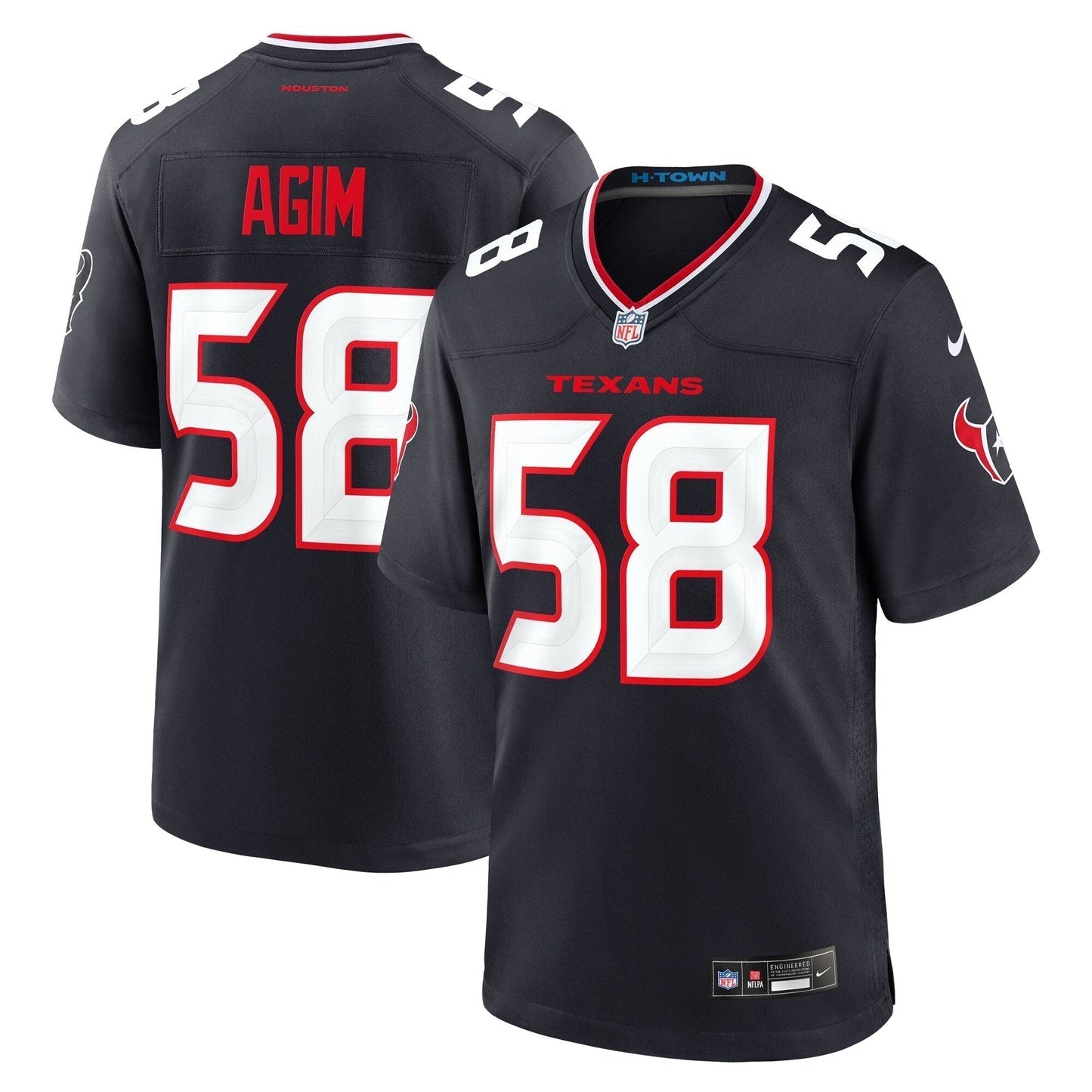 McTelvin Agim Houston Texans  Team Game Jersey -  Navy