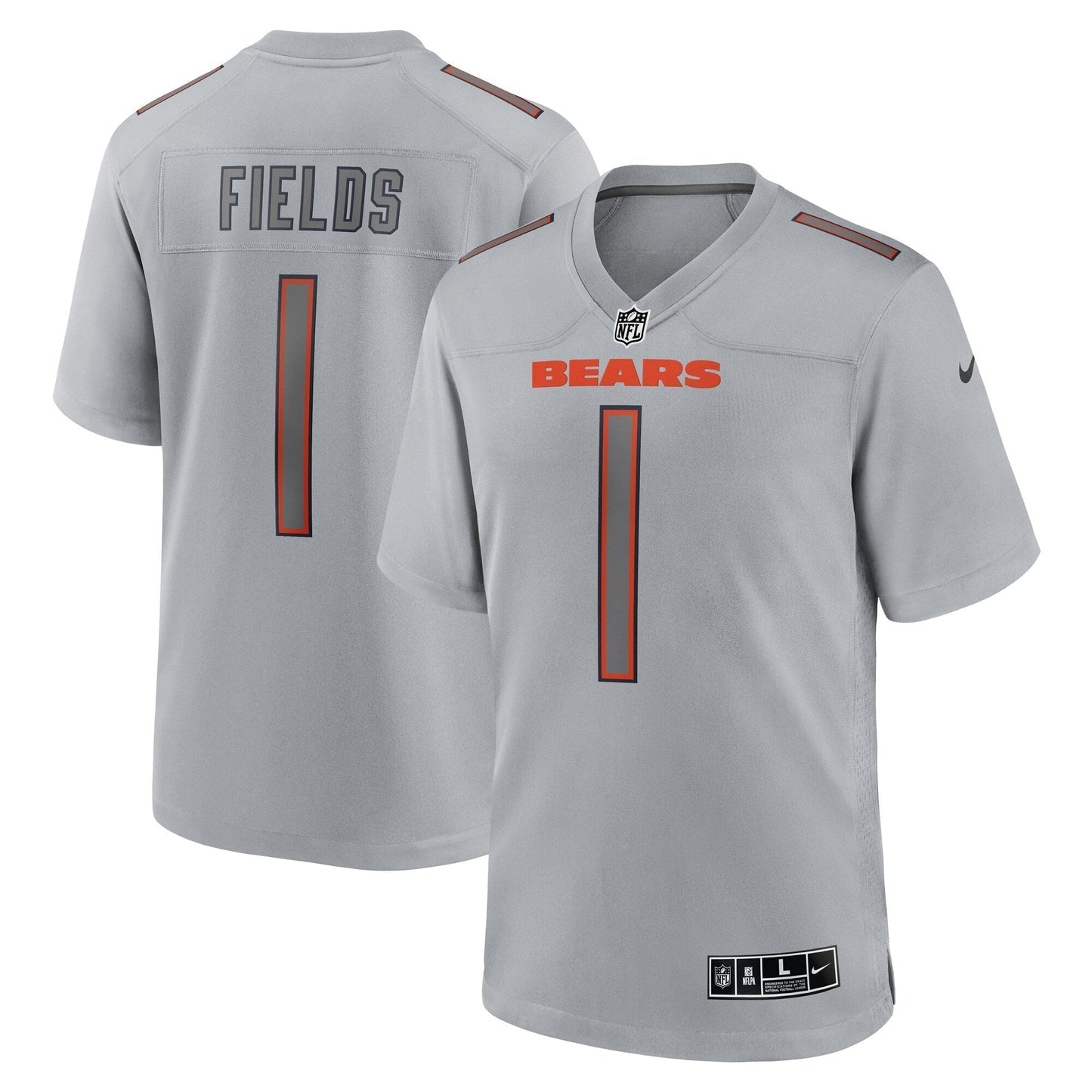 Justin Fields Chicago Bears  Atmosphere Fashion Game Jersey - Gray