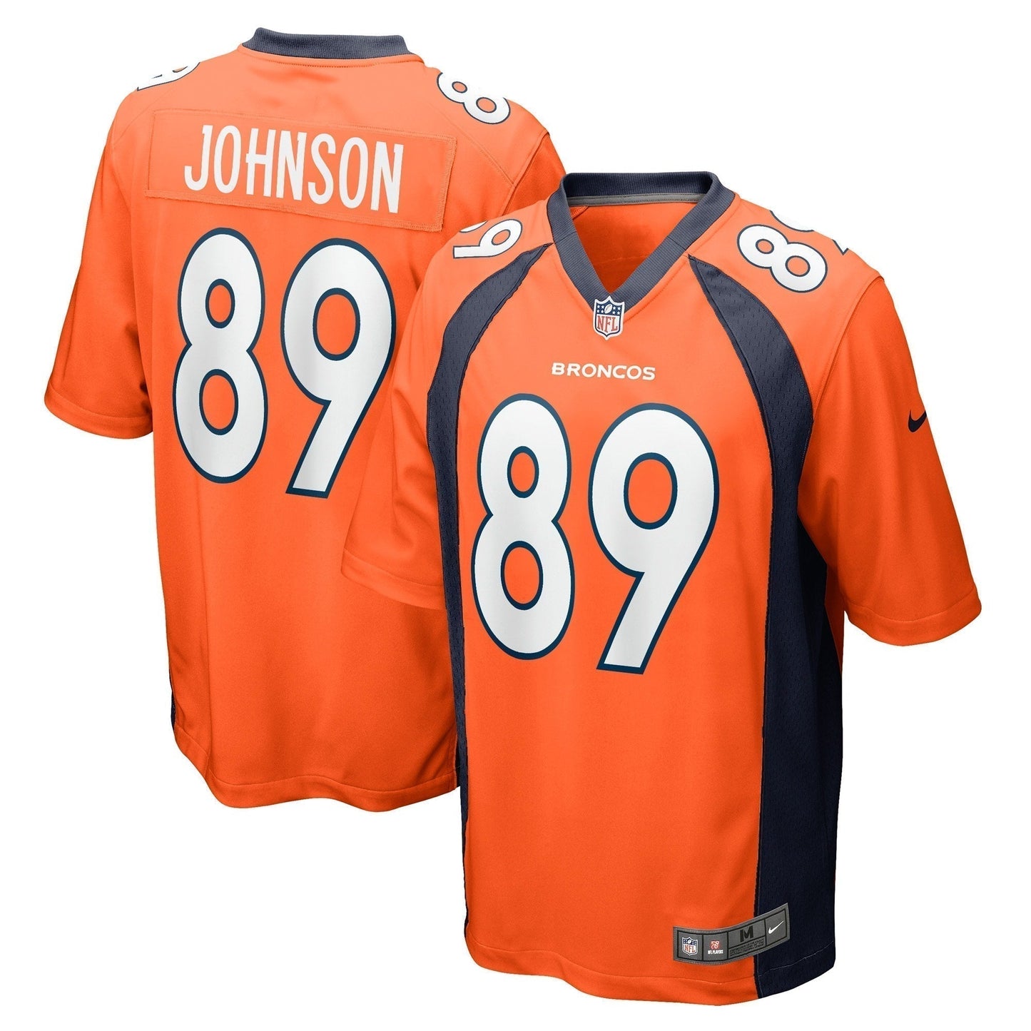 Brandon Johnson Denver Broncos  Game   Jersey - Orange