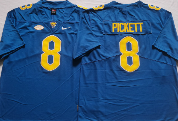 Men's Pittsburgh Panthers Kenny Pickett Blue Player Game Jersey
