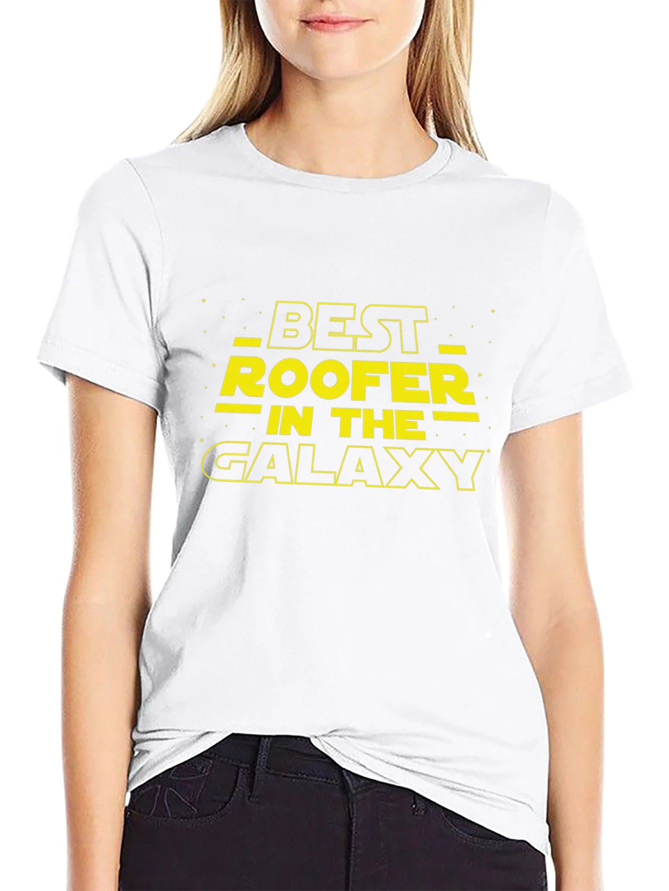 Best Roofer in the Galaxy Black T-Shirt