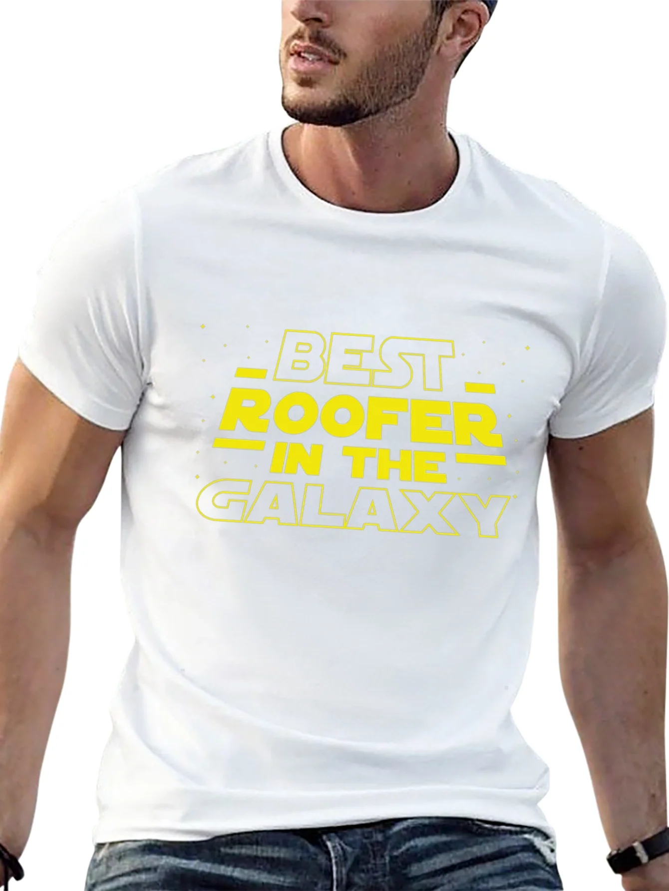 Best Roofer in the Galaxy Black T-Shirt