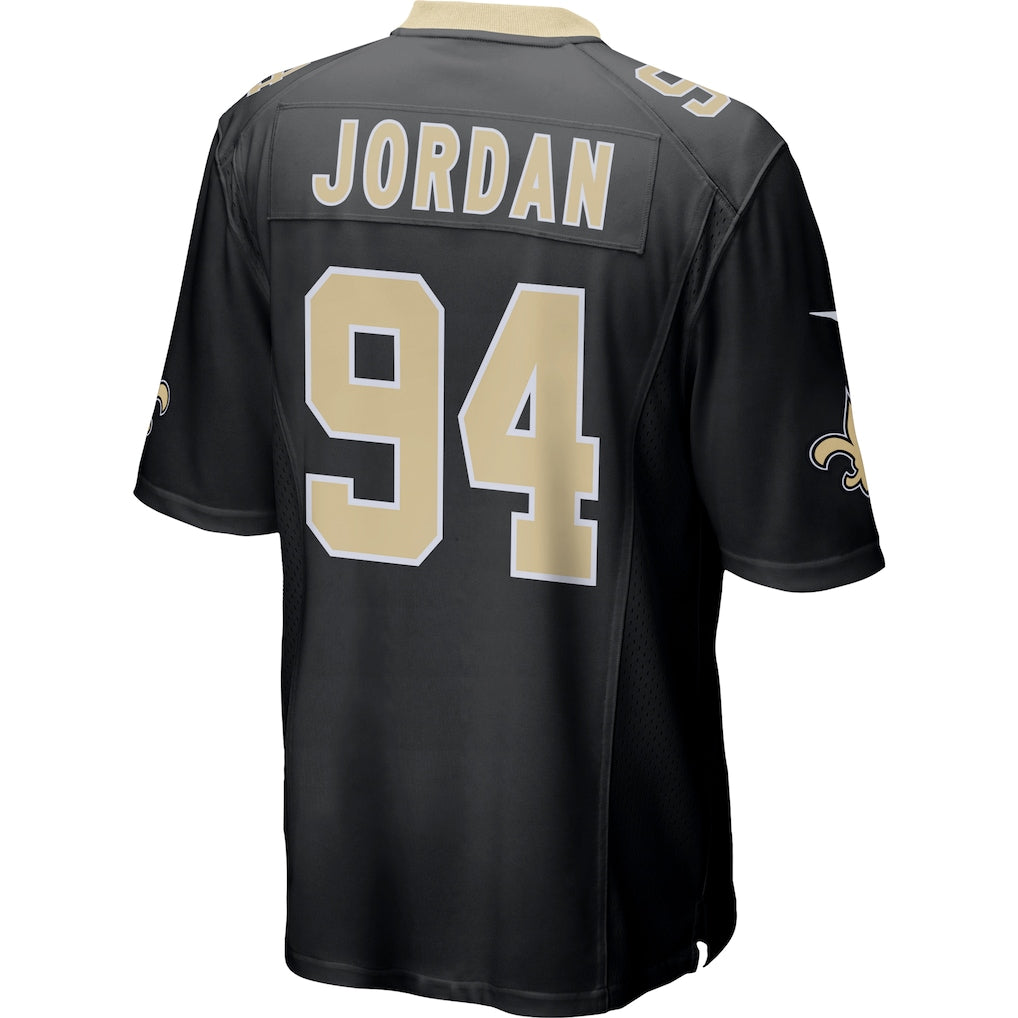 NO.Saints #94 Cameron Jordan Black Game Jersey