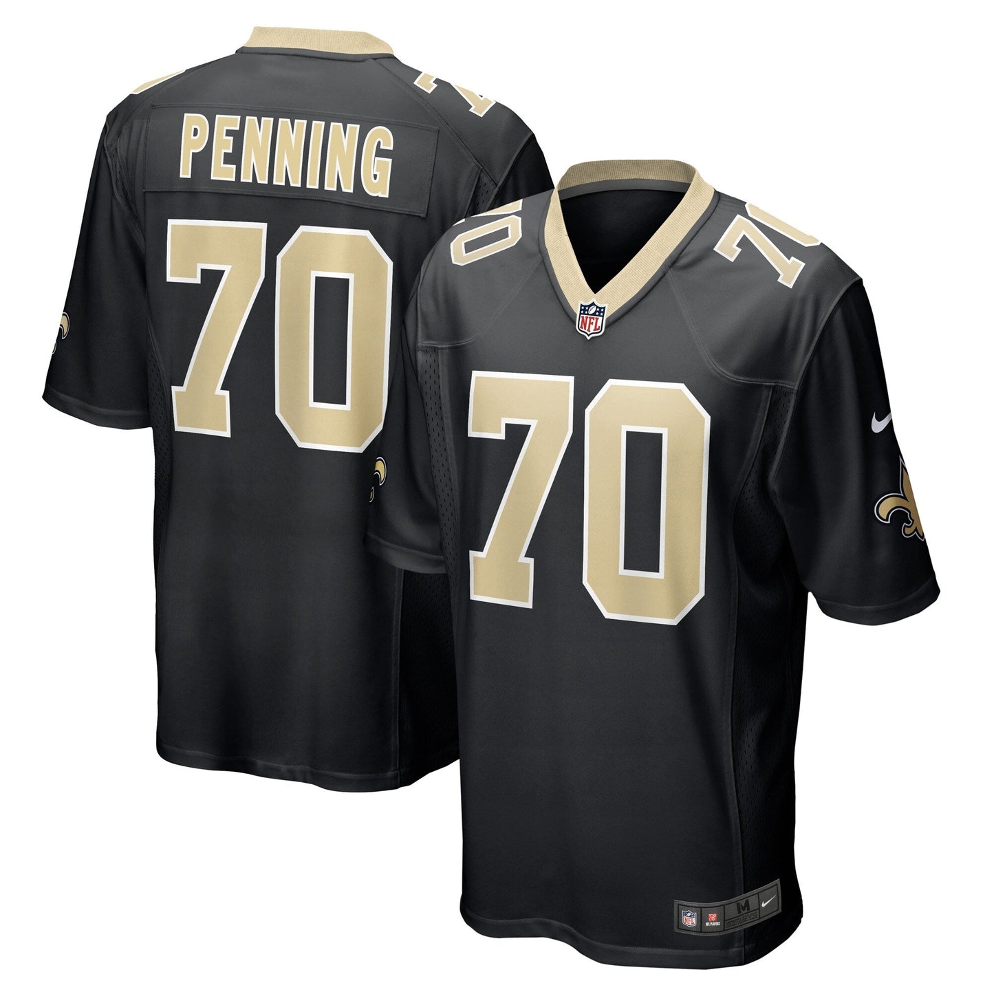 Trevor Penning New Orleans Saints  Game   Jersey - Black