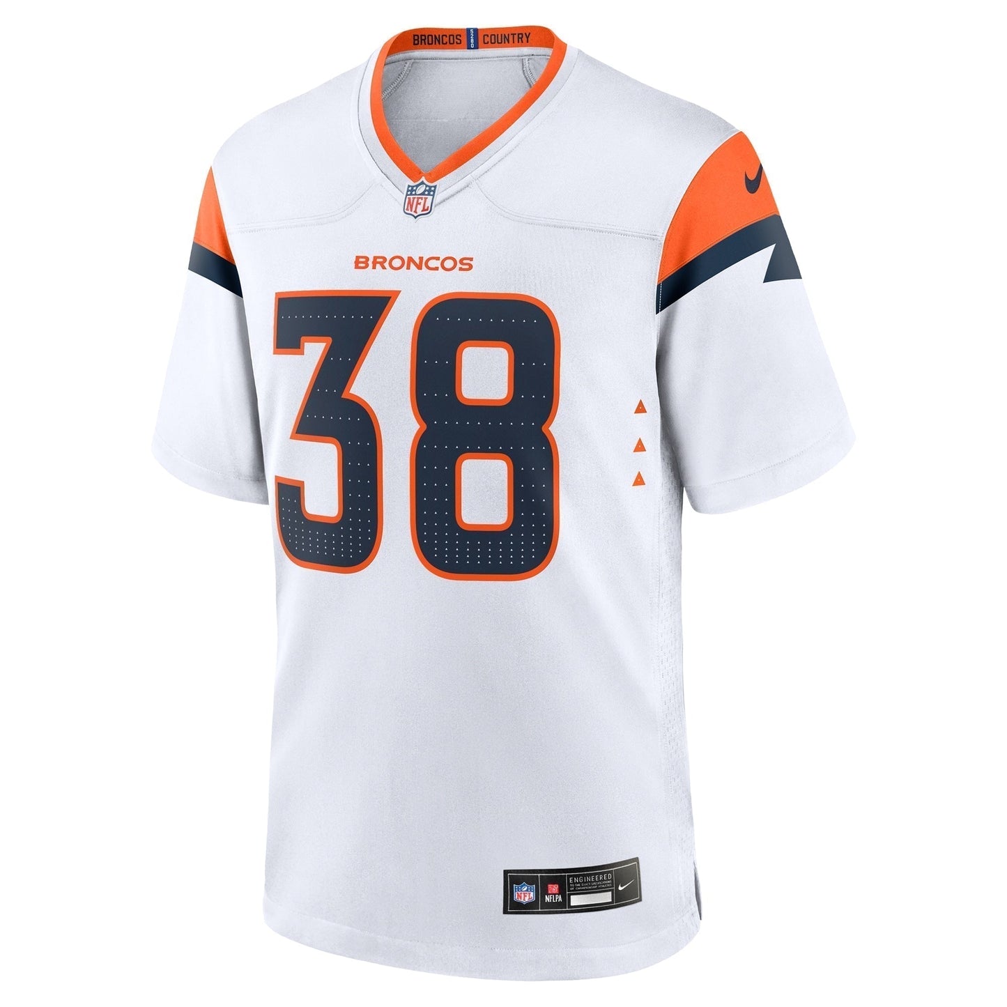 Jaleel McLaughlin Denver Broncos  Game Jersey -  White