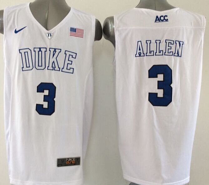 Men's Duke Blue Devils Grayson Allen White Player Jersey