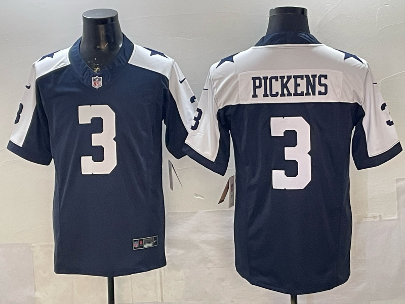 Men's Dallas Cowboys George Pickens Navy Alternate Game Team Jersey