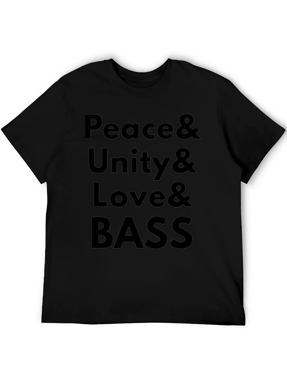 Peace Unity Love Bass Graphic T-Shirt
