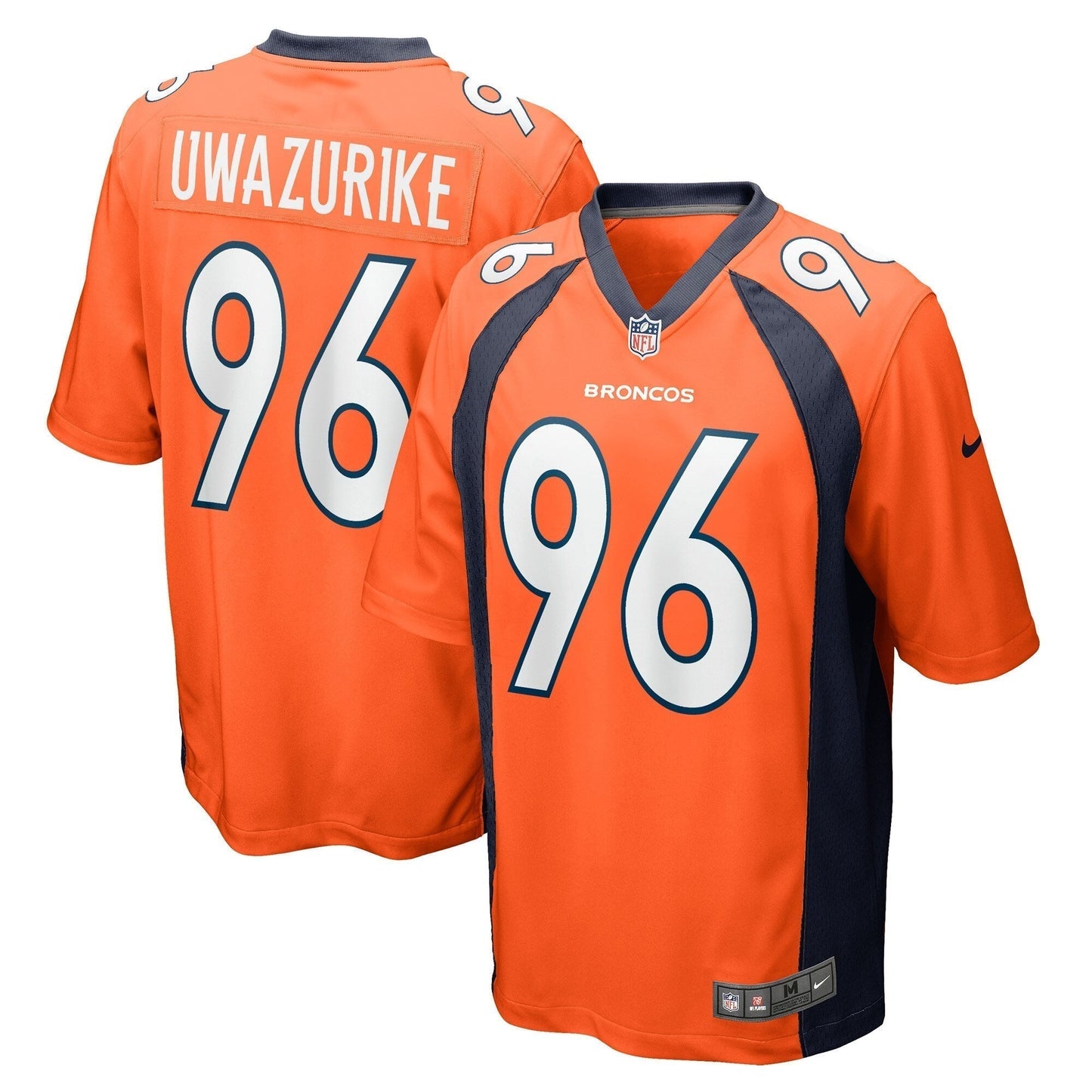 Eyioma Uwazurike Denver Broncos  Game   Jersey - Orange