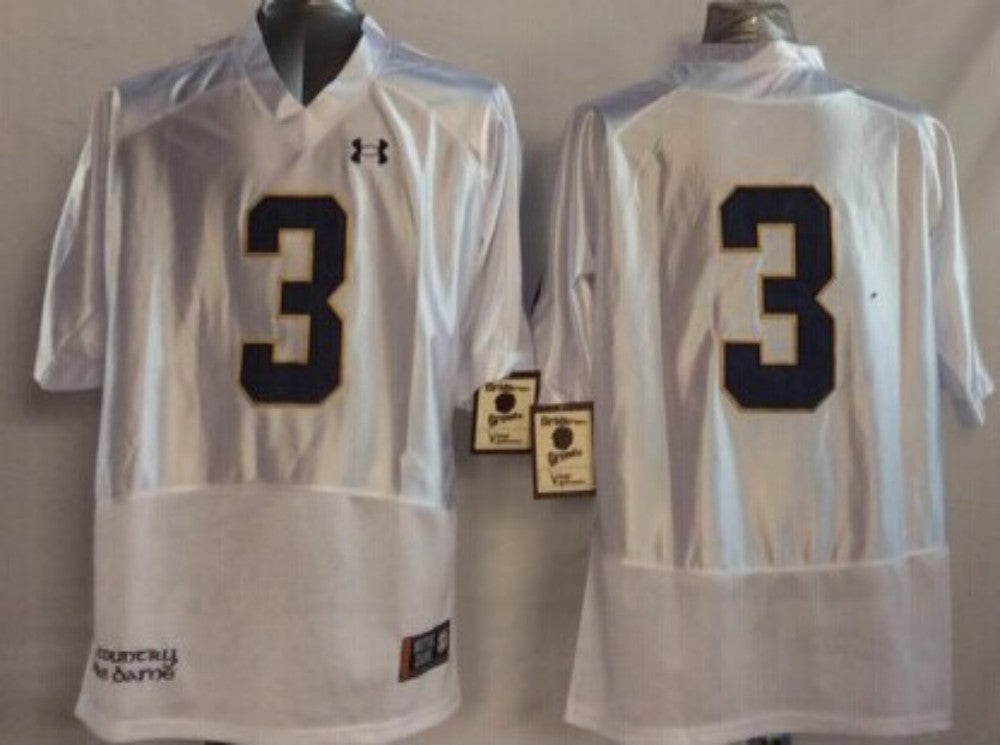 Men's Notre Dame Fighting Irish Joe Montana White Player Game Jersey