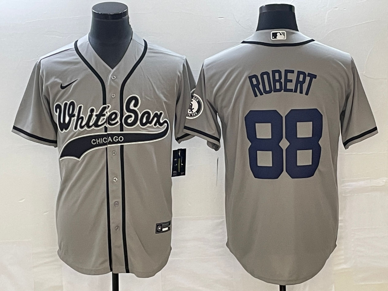 Men's Chicago White Sox Luis Robert Gray Replica Player Jersey Joint Edition