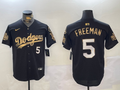 Men's Los Angeles Dodgers Freddie Freeman Black Game Player Jersey