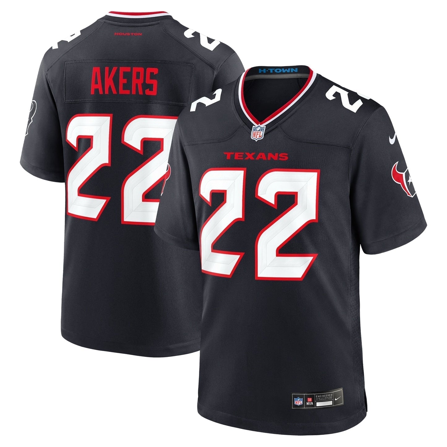 Cam Akers Houston Texans  Team Game Jersey -  Navy