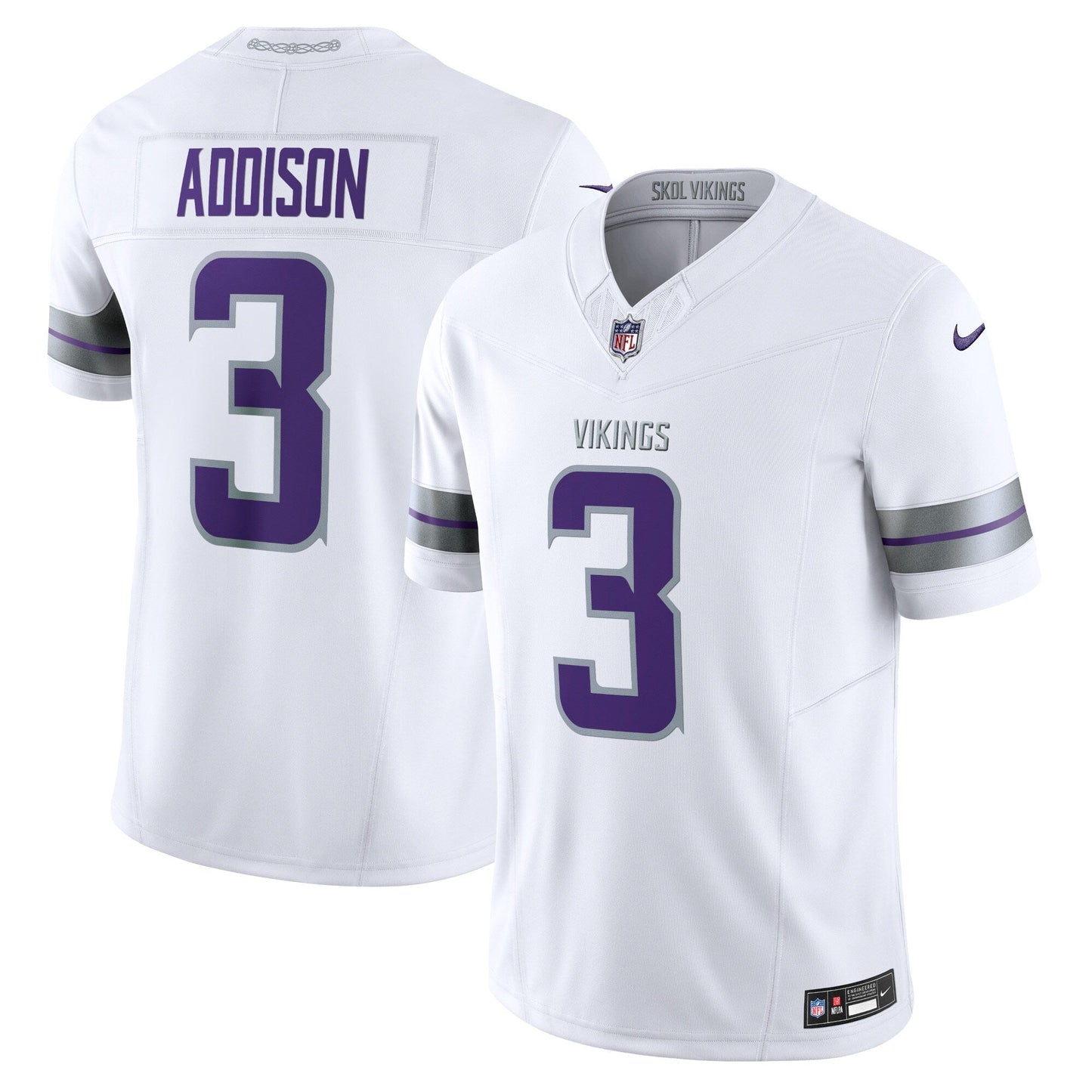 Jordan Addison Minnesota Vikings  Alternate Vapor F.U.S.E. Limited Jersey - White