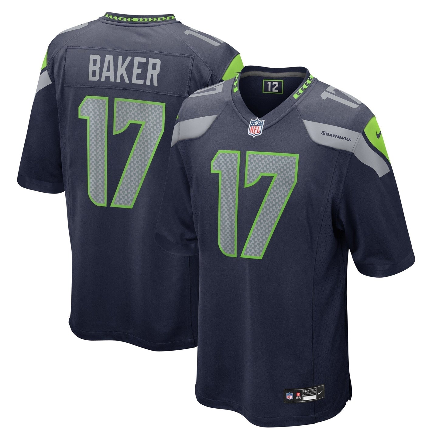 Jerome Baker Seattle Seahawks   Game Jersey -  College Navy