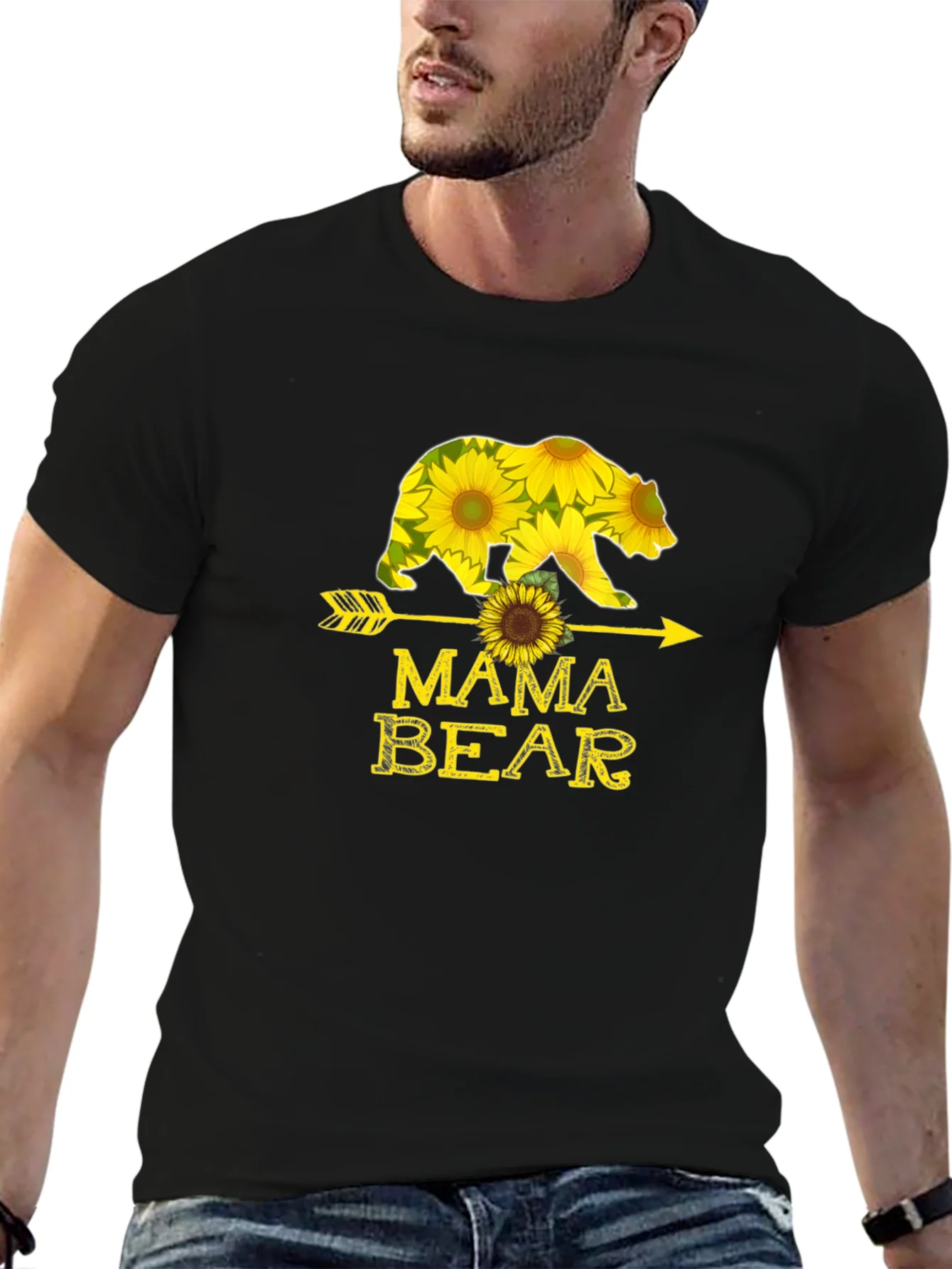 Mama Bear Sunflower Arrow T-Shirt