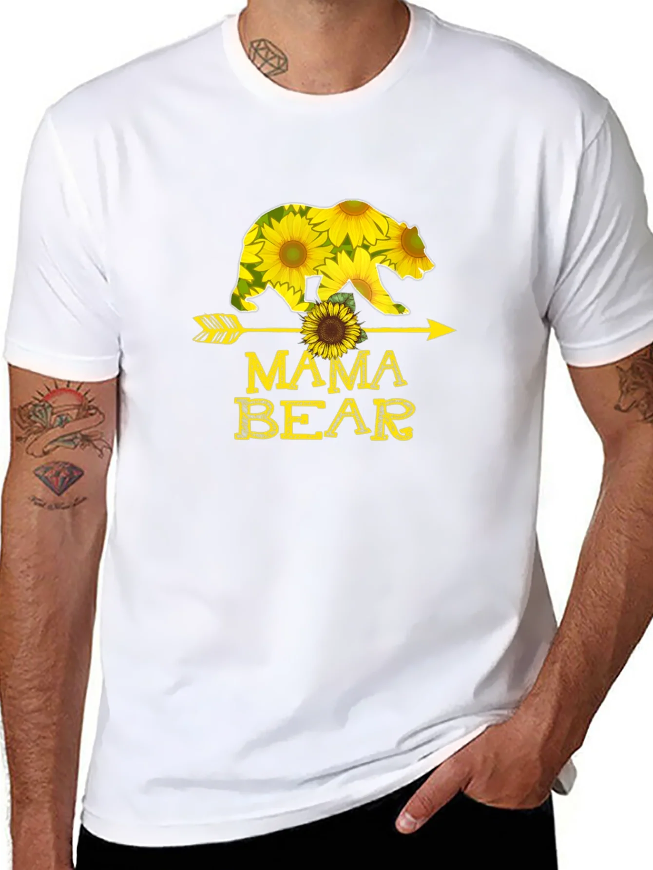 Mama Bear Sunflower Arrow T-Shirt