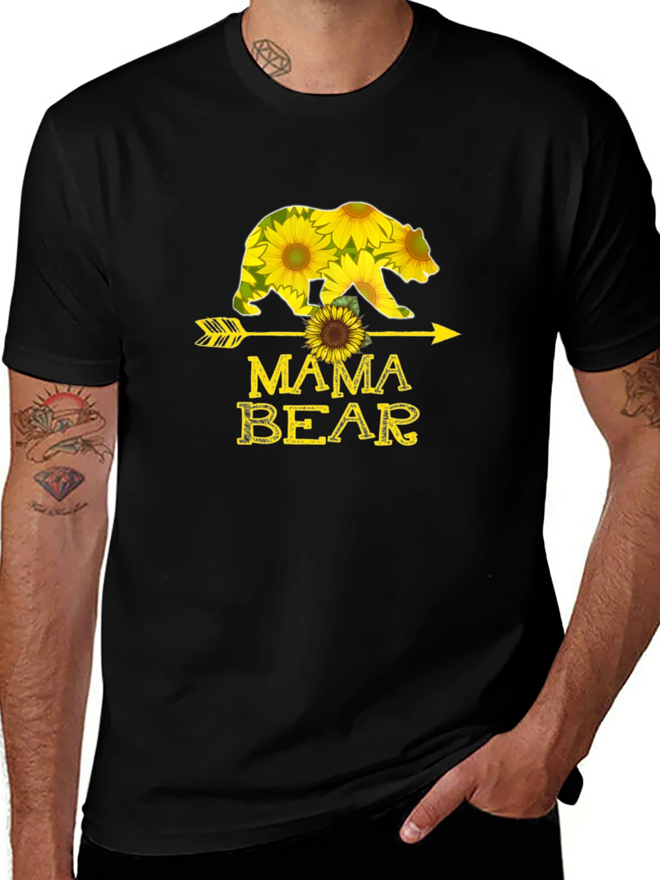 Mama Bear Sunflower Arrow T-Shirt