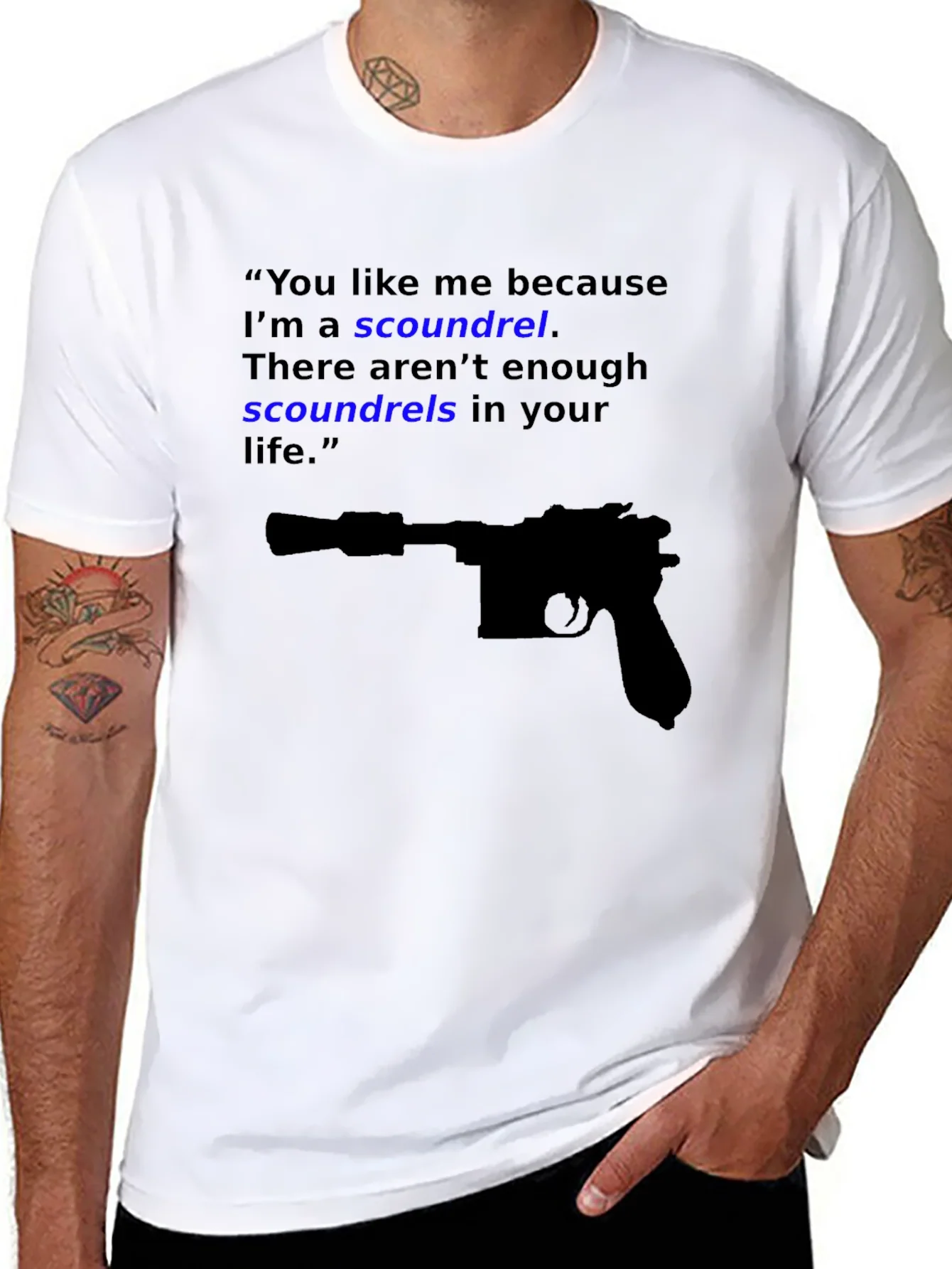 Scoundrel Tee - Movie Quote Graphic Novelty T-Shirt