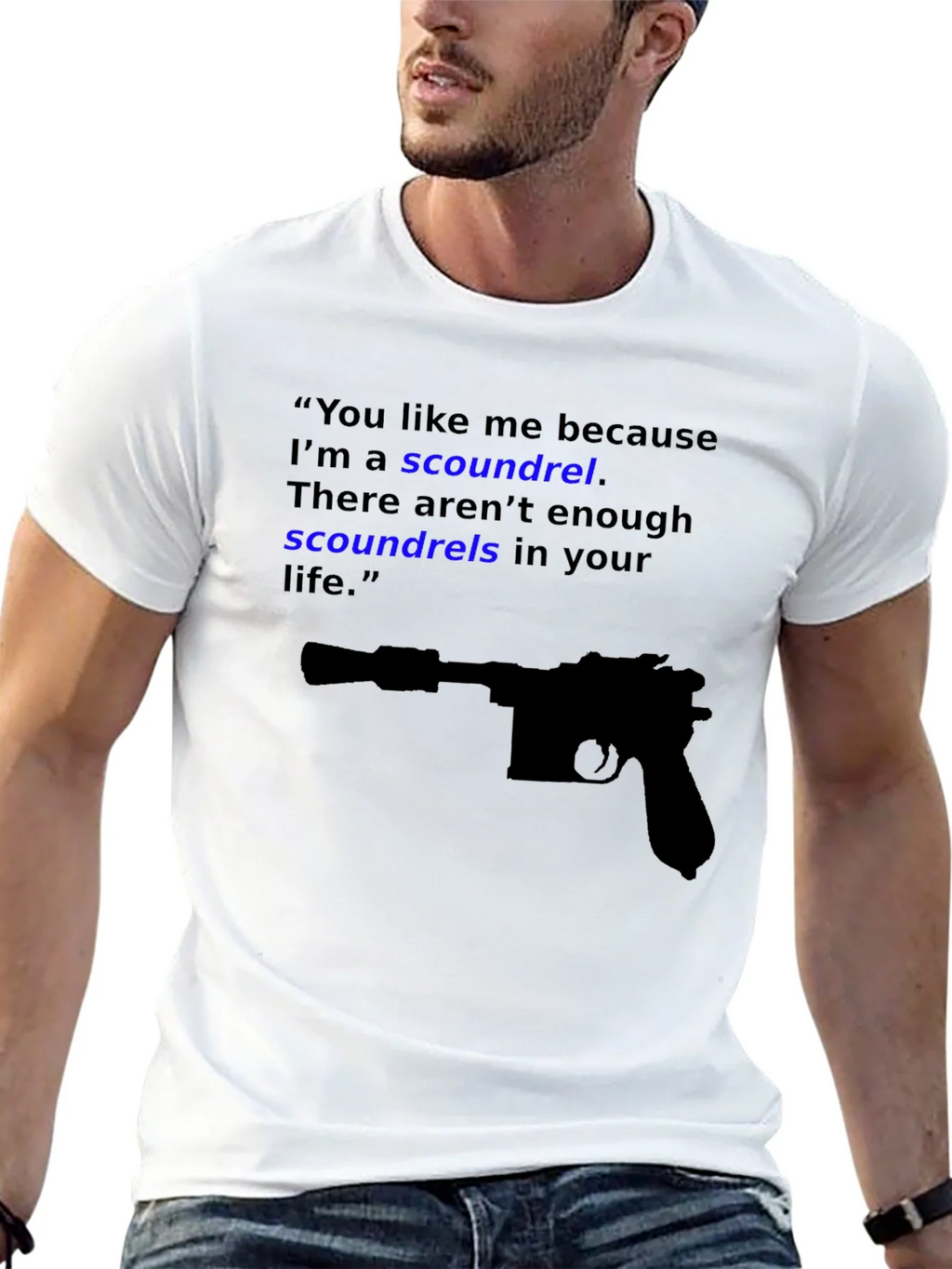Scoundrel Tee - Movie Quote Graphic Novelty T-Shirt