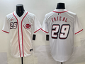 Men's Cincinnati Reds TJ Friedl White 2025  Speedway Classic Home Replica Jersey