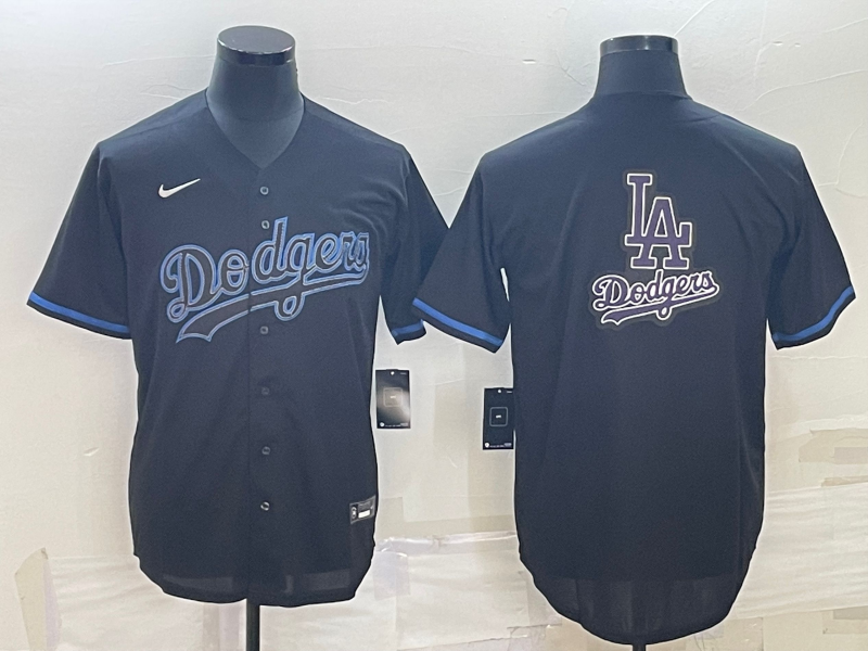 Men's Los Angeles Dodgers1 Replica Player Jersey Black