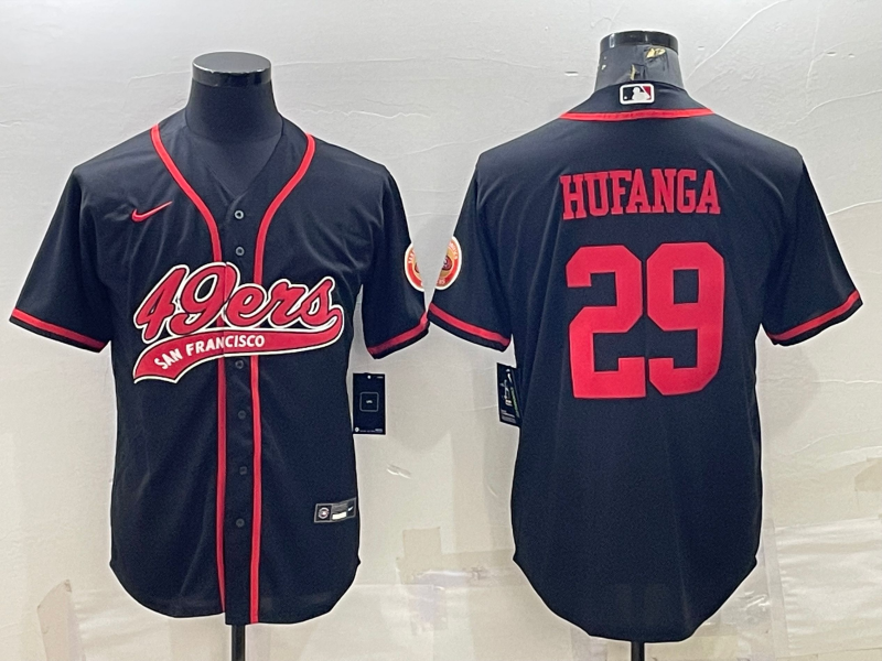 Men's San Francisco 49ers Talanoa Hufanga Black Game Jersey Joint Edition